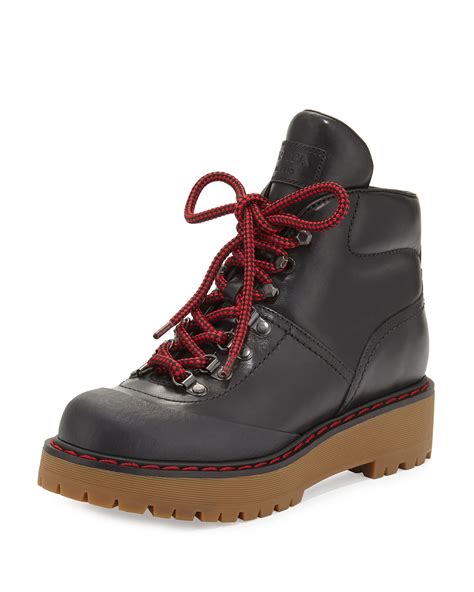 prada leather hiking boots|prada combat boots women.